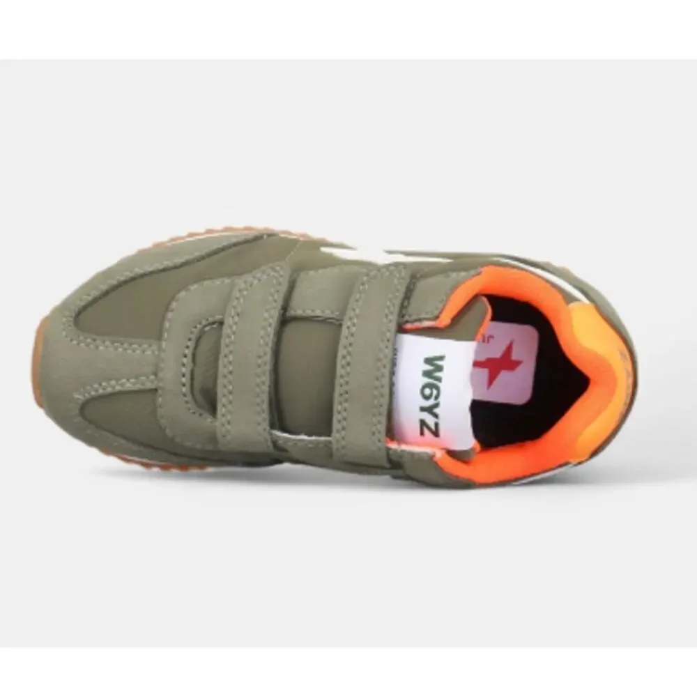 W6YZ Kids Khaki SAMOA VL Sneakers Shoes Size 1.5